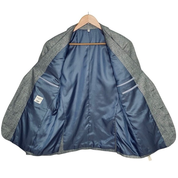 Murano Baird McNutt Linen Sport Coat Mens Large Short Peak Lapel NWT $250 - Picture 7 of 12